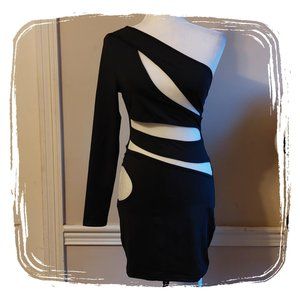 One Shoulder Cut Out Bodycon Dress